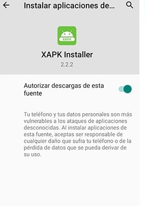 Abrir el Instalador de XAPK